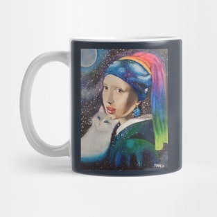 Mulher com brinco de pérola Mug